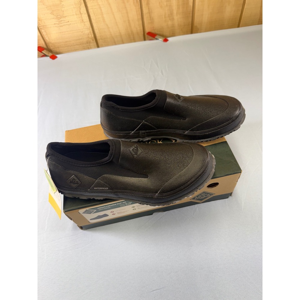 Muck Boot Co Forager Low Black Waterproof Slip On‎ Shoes Mens 10 Womens 11